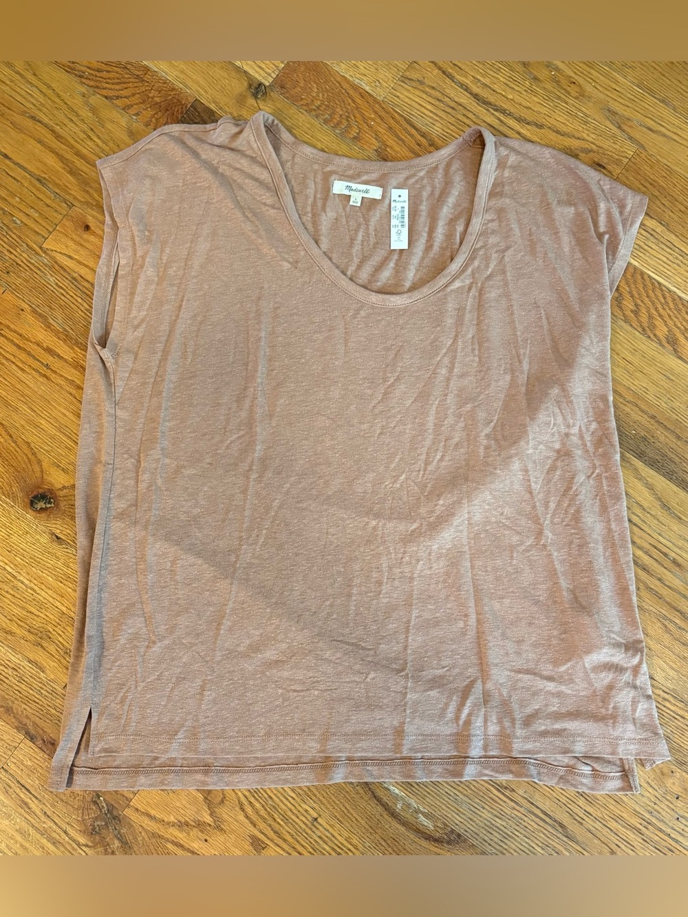 Madewell Scoop Neck Tank in light brown
